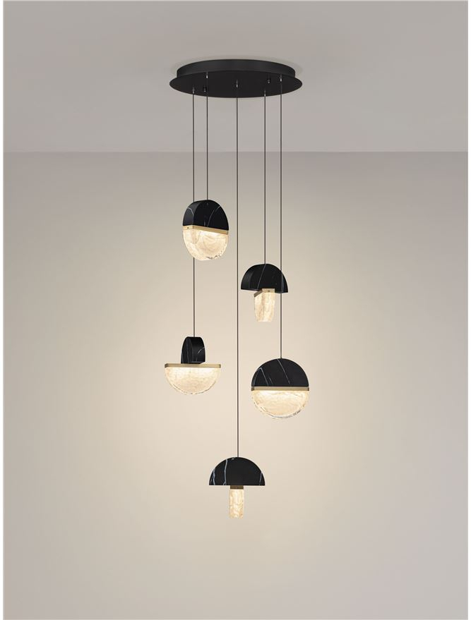 DORIN SP3 Black Marble, Brass Gold Metal [4]