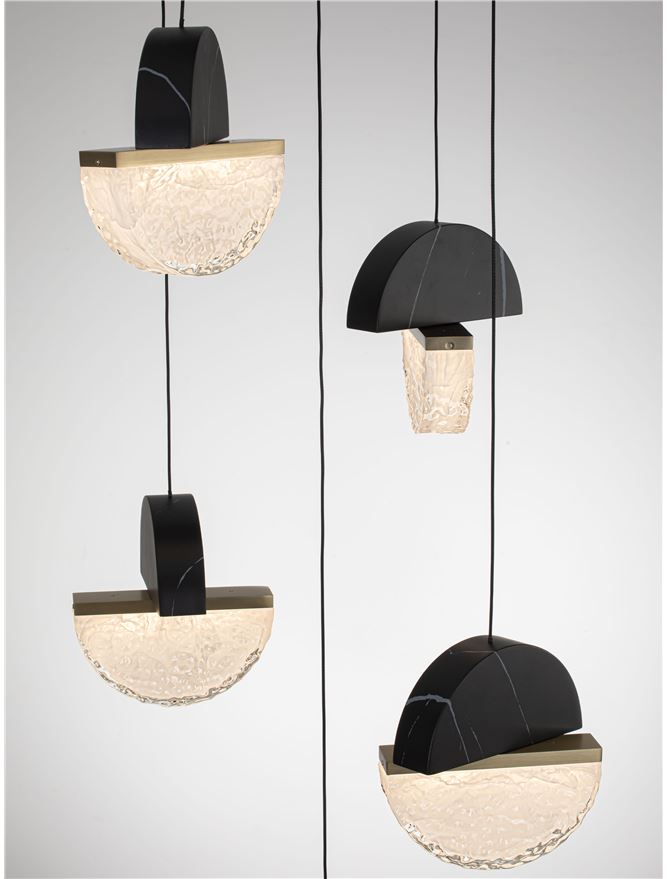 DORIN SP3 Black Marble, Brass Gold Metal [8]