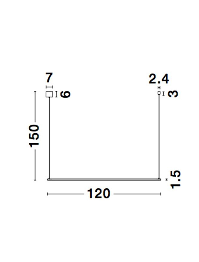 Elettra SP1 120 orizontal - suspensie moderna LED [7]