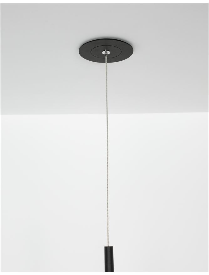 Elettra SP1 120 vertical  - NEGRU - baza incastrata - suspensie moderna LED [5]