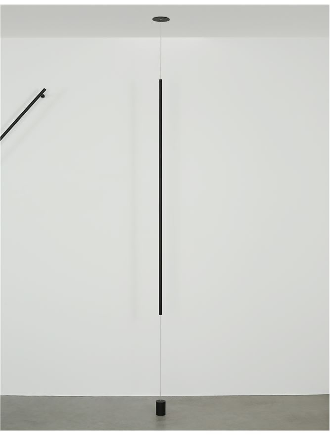 Elettra SP1 120 vertical  - NEGRU - baza incastrata - suspensie moderna LED [2]