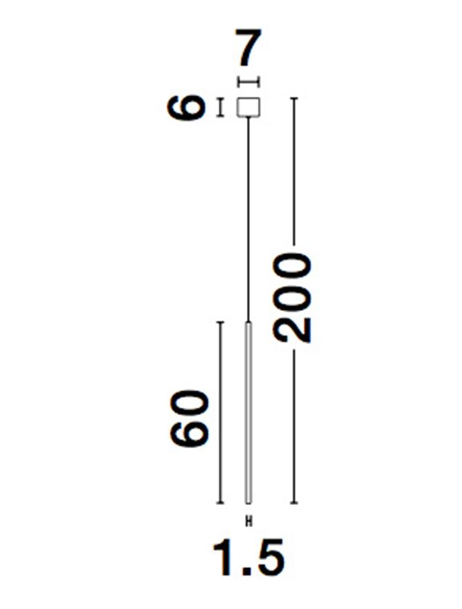Elettra SP1 60 vertical  - Black - suspensie moderna LED [7]