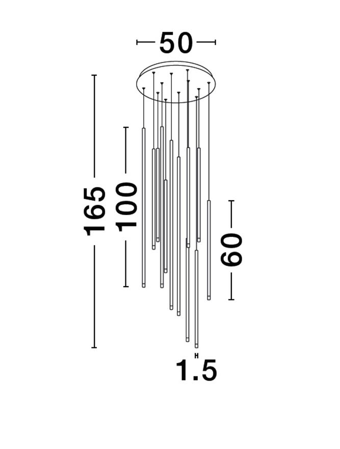 Elettra SP 60W - black - suspensie moderna LED [3]