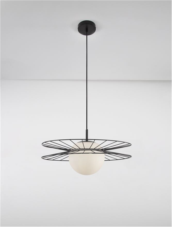 ELLERY suspensie SP1 - 9043302- Sandy Black Metal & Opal Glass [3]