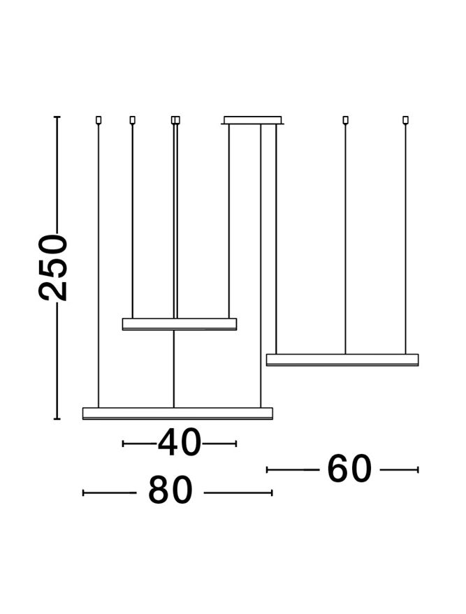 ELOWEN - Suspensie SP 40-60-80 Brushed GOLD [10]