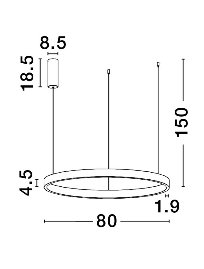 ELOWEN -Suspensie SP 80 Brushed Brown Coffee Aluminium & Silicone - Triac Dimmable light up & down [7]