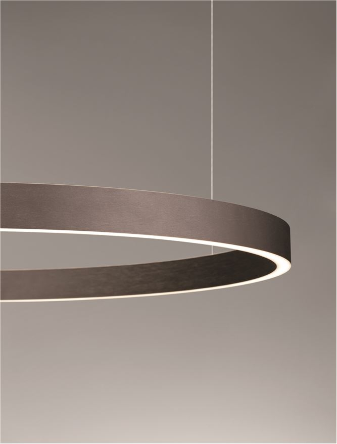 ELOWEN -Suspensie SP 80 Brushed Brown Coffee Aluminium & Silicone - Triac Dimmable light up & down [6]