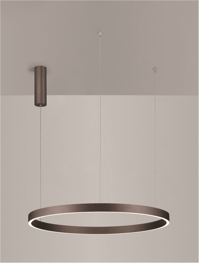 ELOWEN -Suspensie SP 80 Brushed Brown Coffee Aluminium & Silicone - Triac Dimmable light up & down [5]