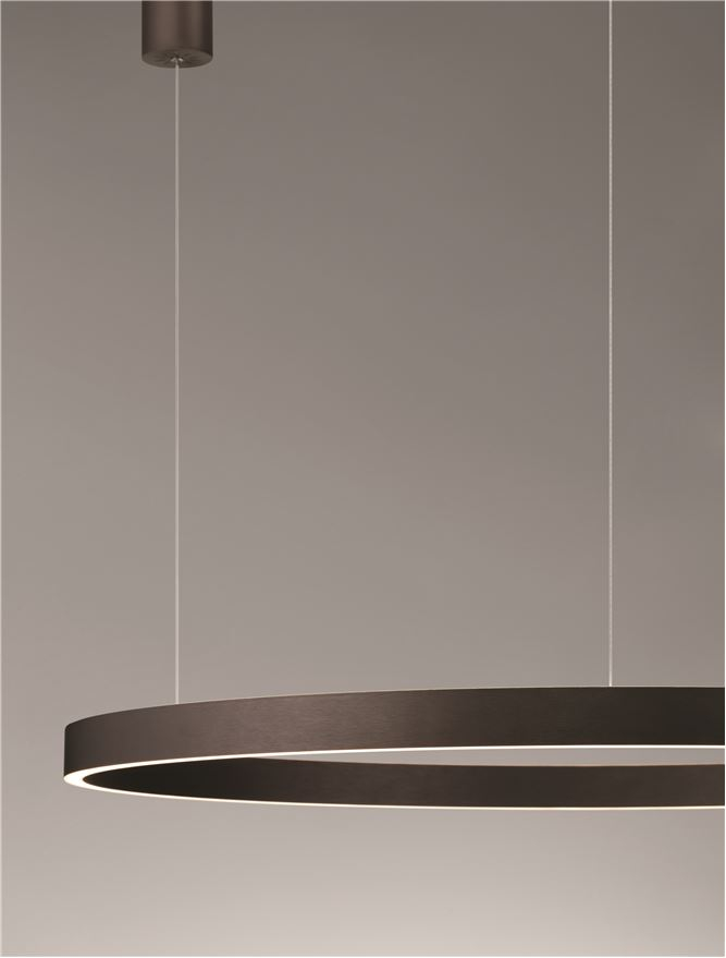 ELOWEN -Suspensie SP 100 Brushed Brown Coffee Aluminium & Silicone - Triac Dimmable light up & down [6]