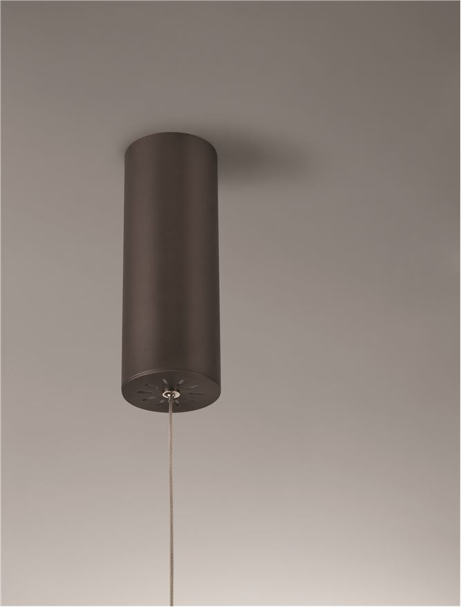 ELOWEN -Suspensie SP 60 Brushed Brown Coffee Aluminium & Silicone - Triac Dimmable light up & down [7]