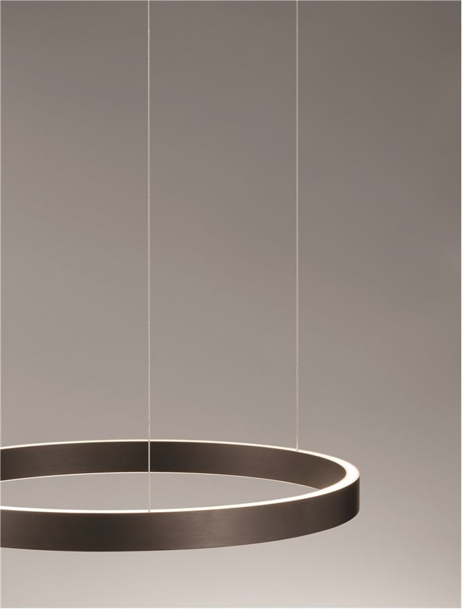 ELOWEN -Suspensie SP 60 Brushed Brown Coffee Aluminium & Silicone - Triac Dimmable light up & down [6]