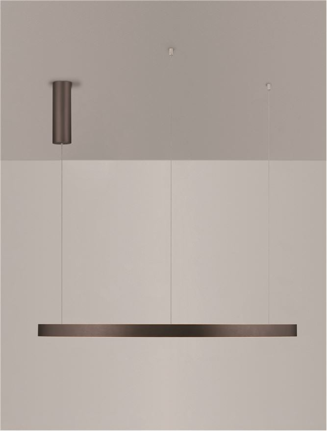 ELOWEN -Suspensie SP 100 Brushed Brown Coffee Aluminium & Silicone - Triac Dimmable light up & down [4]