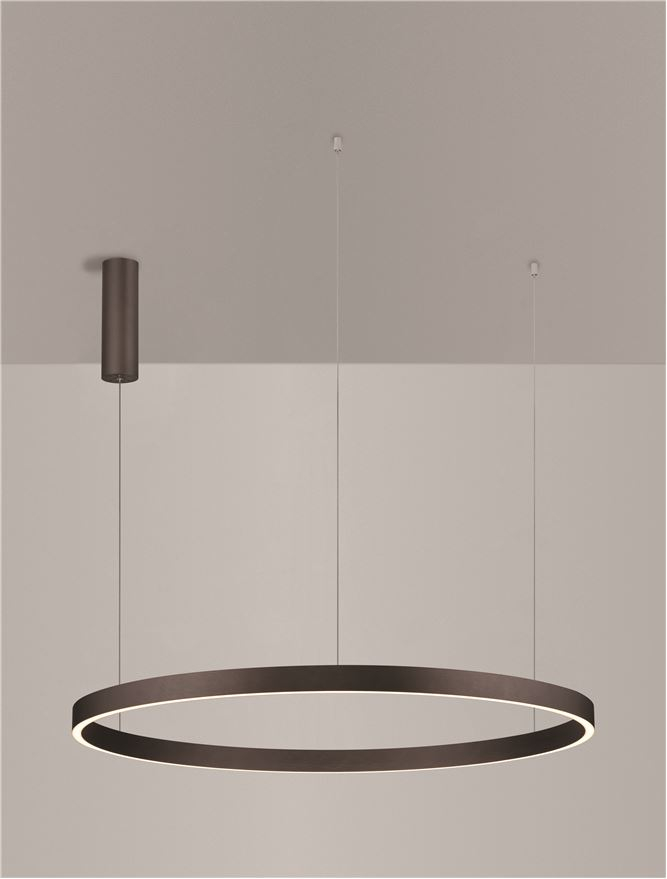 ELOWEN -Suspensie SP 100 Brushed Brown Coffee Aluminium & Silicone - Triac Dimmable light up & down [5]