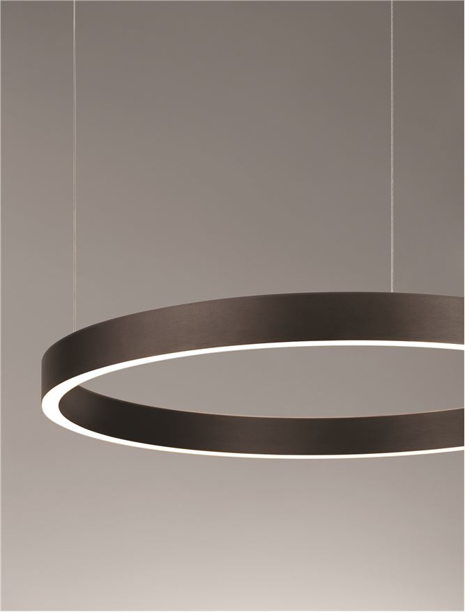 ELOWEN -Suspensie SP 60 Brushed Brown Coffee Aluminium & Silicone - Triac Dimmable light up & down [8]