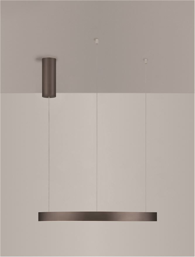 ELOWEN -Suspensie SP 60 Brushed Brown Coffee Aluminium & Silicone - Triac Dimmable light up & down [4]