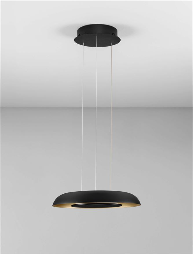 EPOS SUSPENSIE SP40 - Triac Dimmable Sandy Black & Brushed Gold Aluminium & Acrylic [3]