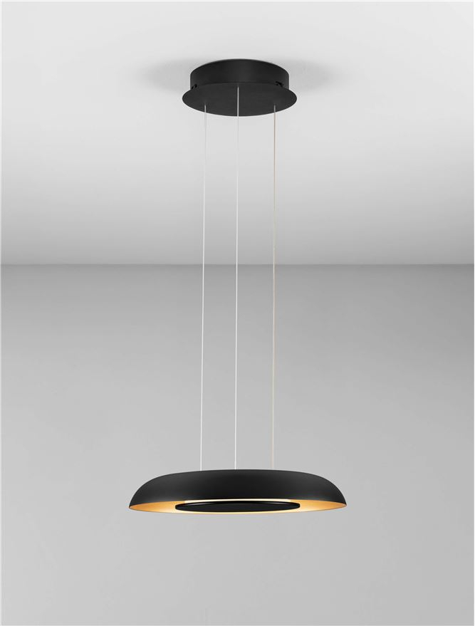 EPOS SUSPENSIE SP40 - Triac Dimmable Sandy Black & Brushed Gold Aluminium & Acrylic [4]