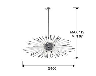 Evasion 381628D LAMP, 9L., CHROME - SUSPENSIE MODERNA  Dimabila Schuller [6]