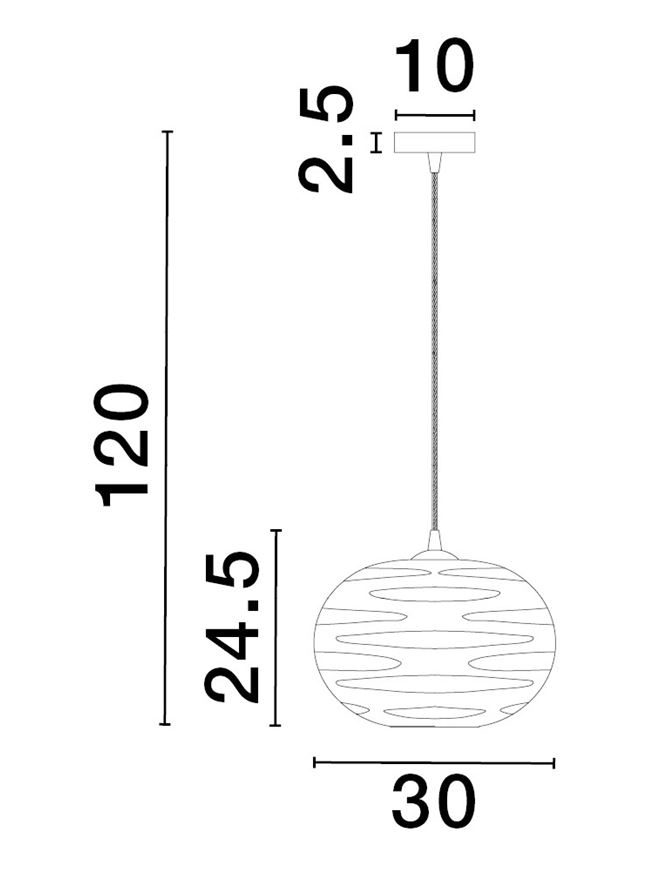 EVLEEN suspensie SP1 - 9009257 - Matt Black Metal & Light Grey Glass [5]