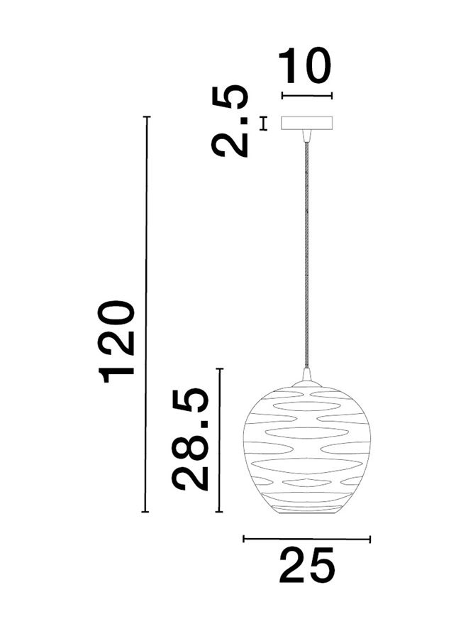 EVLEEN suspensie SP1 - 9009258 - Matt Black Metal & Light Grey Glass [5]