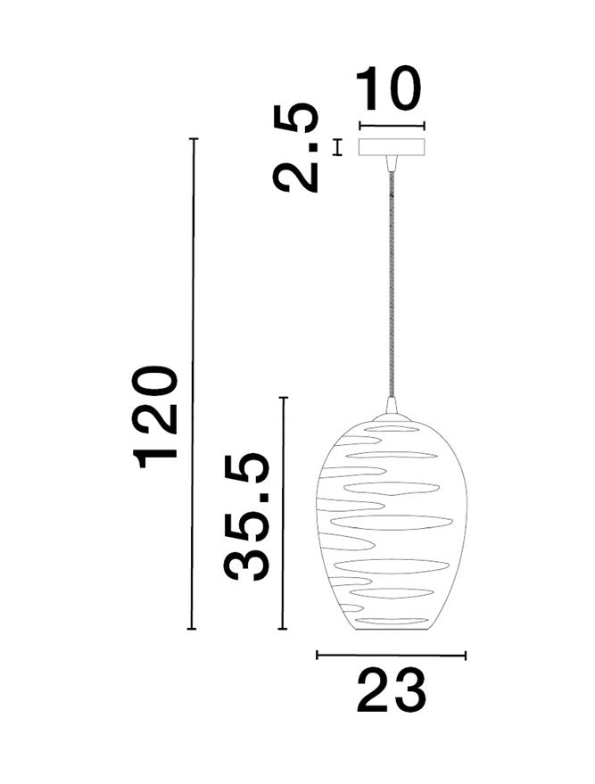 EVLEEN suspensie SP1 - 9009259 - Matt Black Metal & Light Grey Glass [5]
