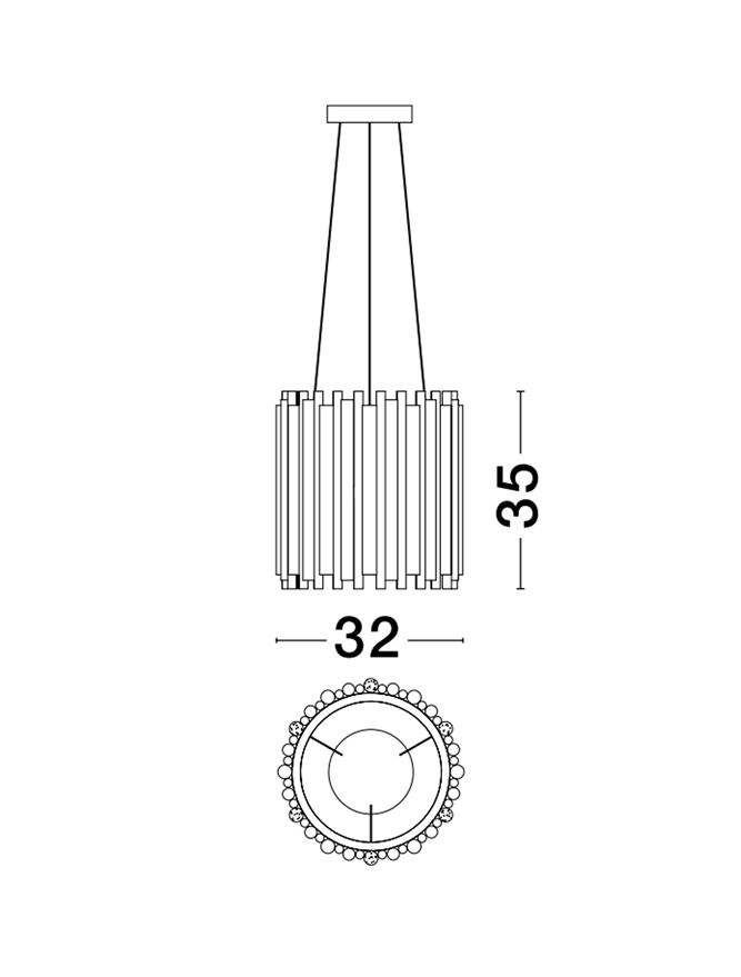 FELIX suspensie SP1 - 9287916 - Gold Aluminium & Acrylic [2]