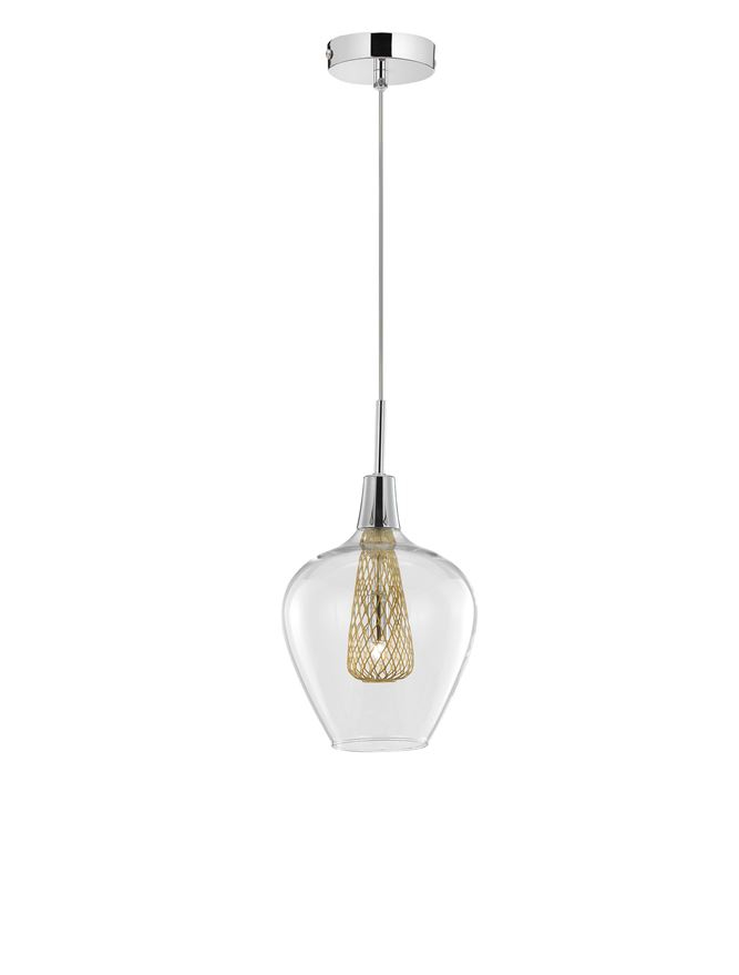 FILO suspensie SP1 - 1500202821 - Chrome Aluminium Clear Glass & Gold Frame [2]