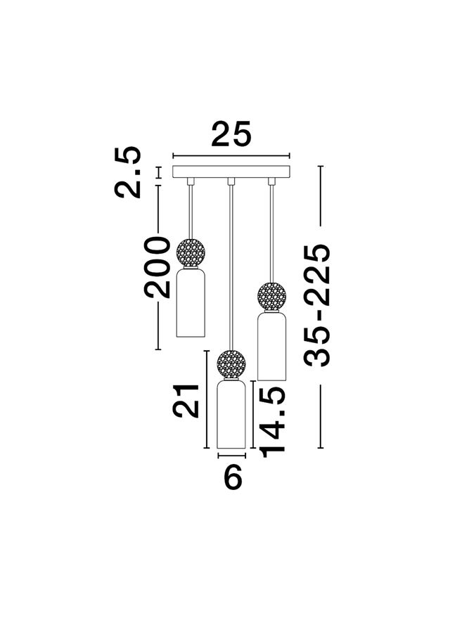 Filomena SP3 - Stone Travertine & Opal Glass Glossy Brushed Gold Metal Base - Suspensie [5]