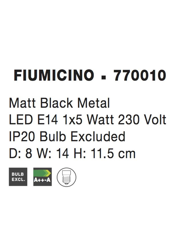 FIUMICINO aplica - 770010 - Matt Black Metal [4]