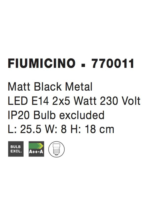 FIUMICINO aplica - 770011 - Matt Black Metal [5]