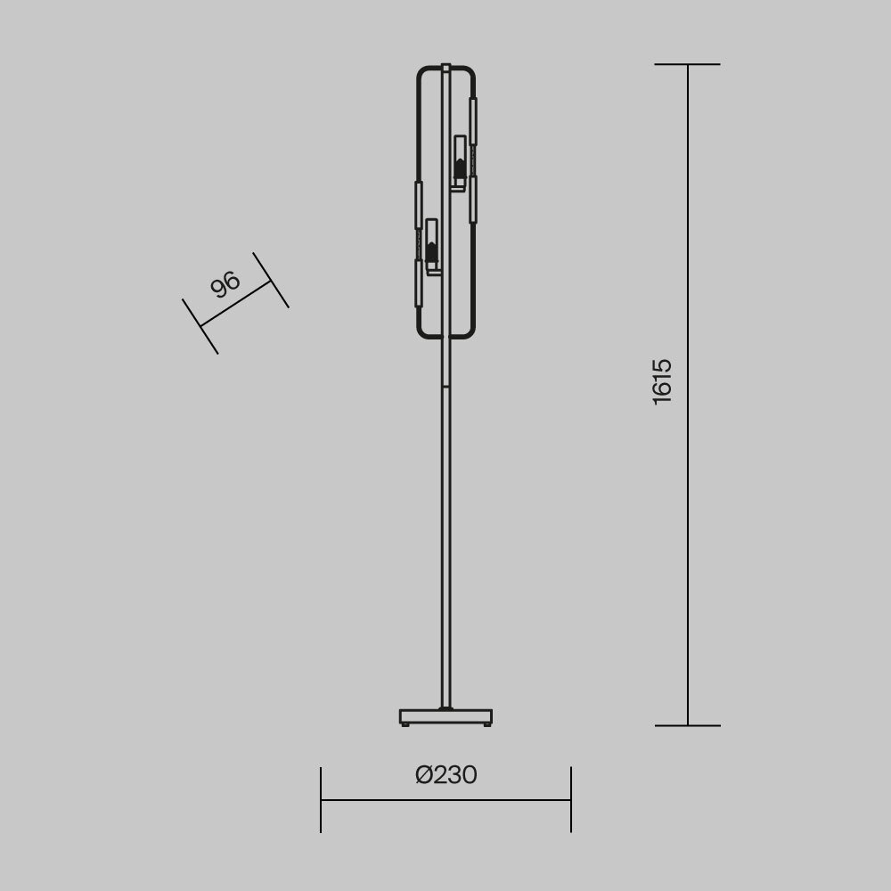 Lampadar Marmo- MOD099FL-02G - Maytoni [4]