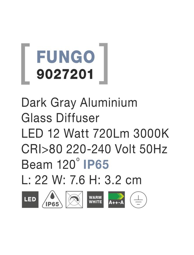 FUNGU aplica exterioara LED 9027201 [4]