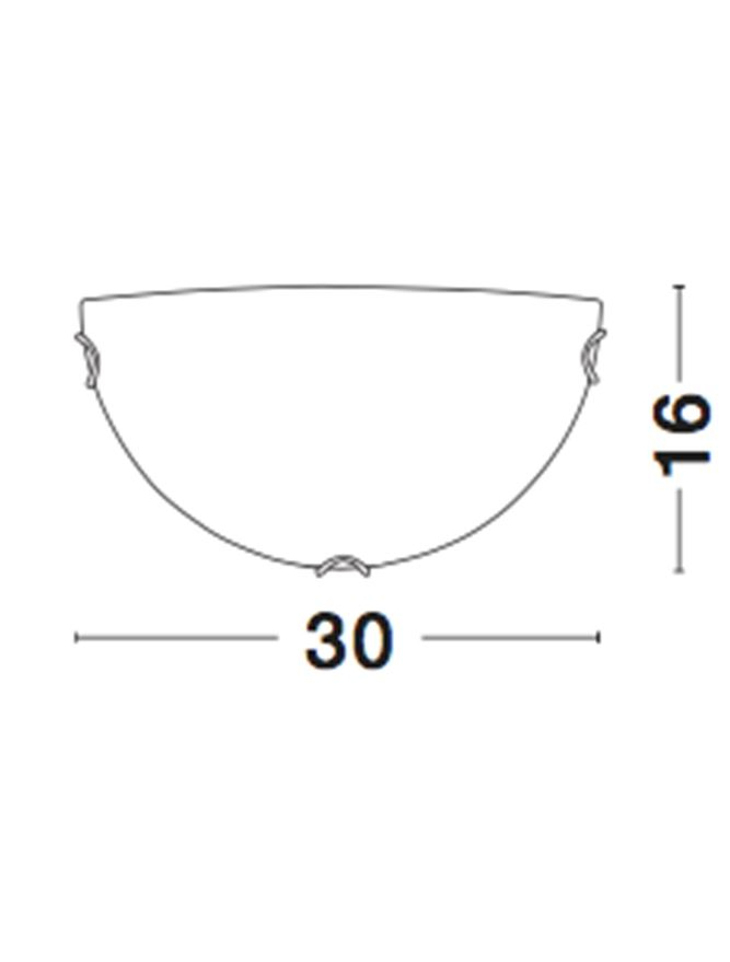 GIORNO aplica AP1 - 605803 - Alabaster Glass Chrome Metal [3]