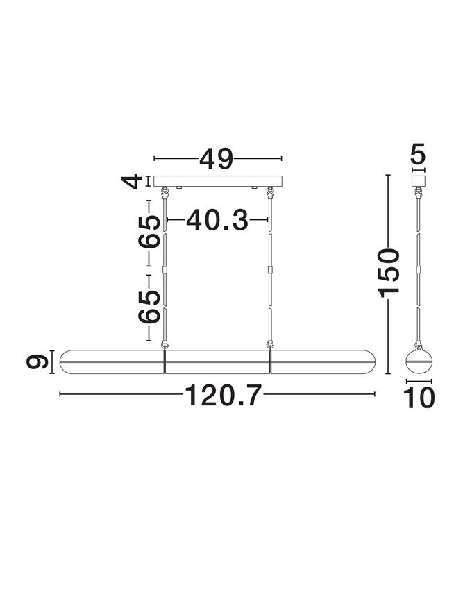 Gloree - suspensie moderna LED Liniar 120 cm [10]