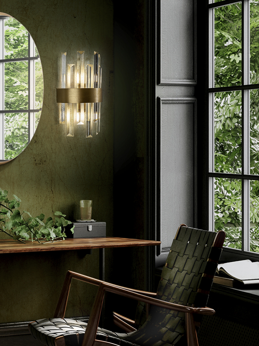 Aplica moderna CROWN WALL LAMP, 2L., GOLDEN - Nova Luce [5]