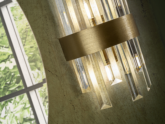 Aplica moderna CROWN WALL LAMP, 2L., GOLDEN - Nova Luce [2]