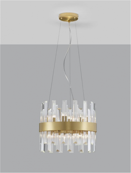 CROWN Suspension LAMP, 5L.,  diam 35 - GOLDEN - Nova Luce [4]