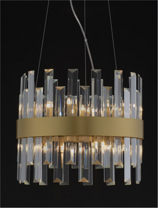 CROWN Suspension LAMP, 5L.,  diam 35 - GOLDEN - Nova Luce [5]