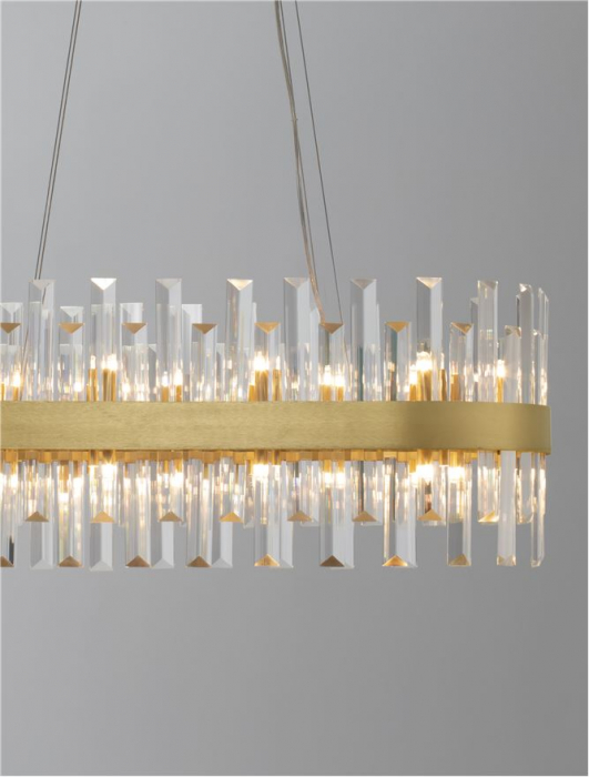 Suspensie moderna CROWN· OVAL LAMP,80 cm- 10L., GOLDEN - Nova Luce [6]