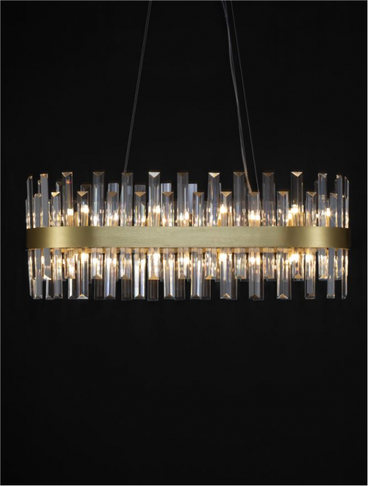 Suspensie moderna CROWN· OVAL LAMP,80 cm- 10L., GOLDEN - Nova Luce [9]