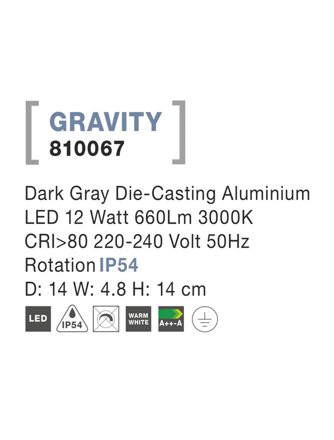GRAVITY aplica exterioara LED 810067 [4]