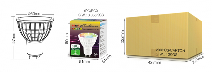 FUT103 4W GU10 RGB+CCT LED Spotlight (2.4G) [4]