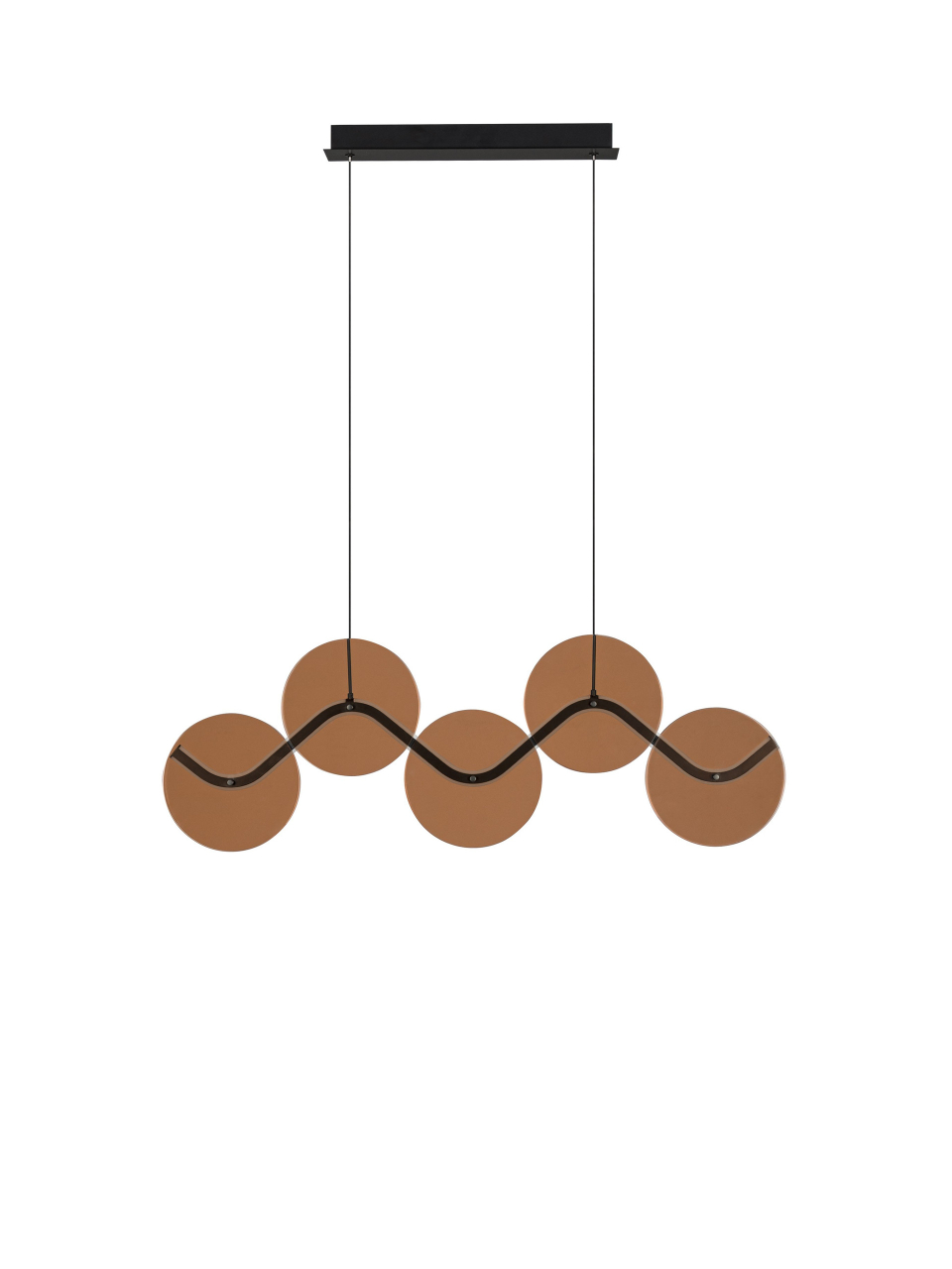 HALLEY 1 champagne - suspensie moderna LED - Long [2]