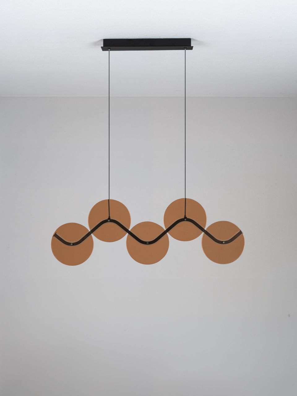 HALLEY 1 champagne - suspensie moderna LED - Long [3]