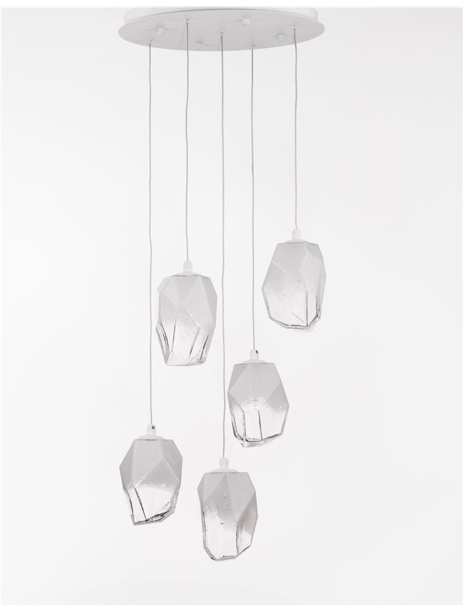 ICE suspensie SP5 - 9160235 - Gradient White Colour Glass & White Metal [4]