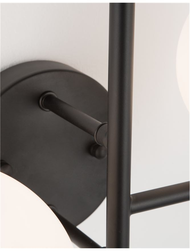 IMPERO AP2 - 9190421 - White Frosted Glass Black Metal [5]