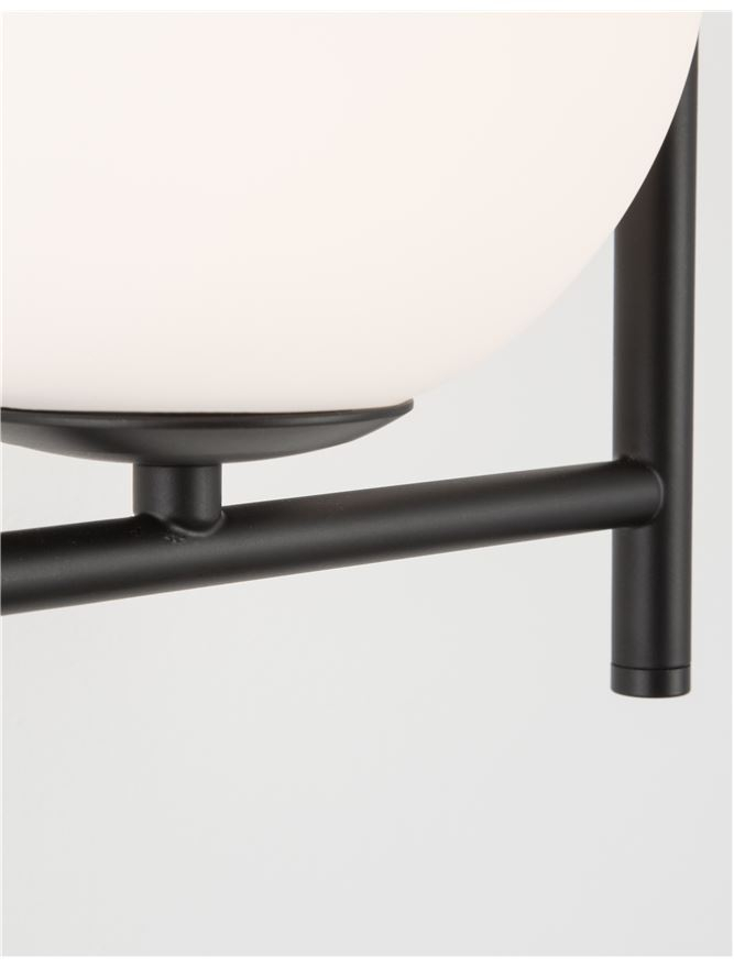 IMPERO AP2 - 9190421 - White Frosted Glass Black Metal [6]