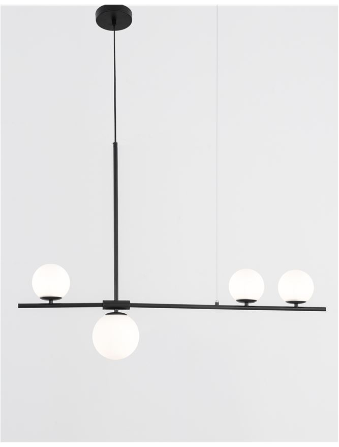 IMPERO suspensie SP4 - 9100441 - White Frosted Glass Black Metal [4]