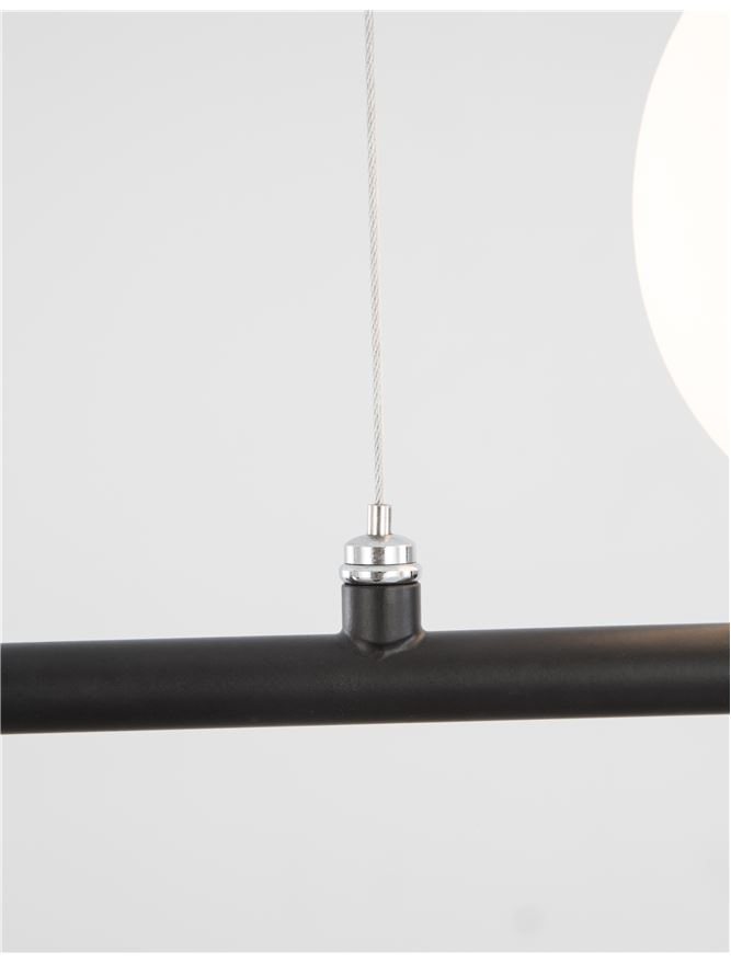 IMPERO suspensie SP4 - 9100441 - White Frosted Glass Black Metal [6]