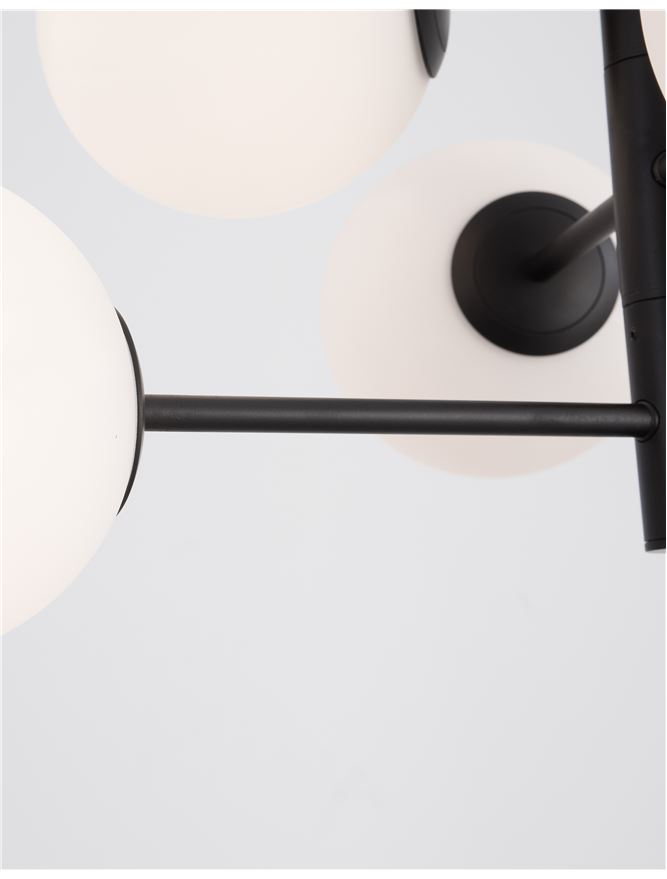 IMPERO suspensie SP6 - 9100361 -  White Frosted Glass Black Metal [7]